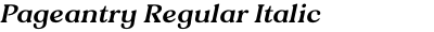 Pageantry Regular Italic
